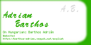 adrian barthos business card